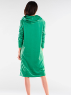 Sukienka dresowa z kapturem damska Awama A414 S/M Zielona (5902360554627) - obraz 2