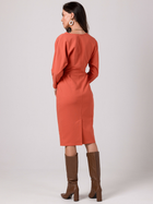 Sukienka ołówkowa damska z rozcięciem BeWear B271 M Czerwona (5905563718582) - obraz 2