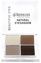 Тіні для повік Benecos Natural Quattro Eyeshadow Coffee and cream 8 г (4260198091587) - зображення 1