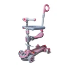 Самокат "Smart" 5 в 1. З підсвічуванням, з музикою, з бортиком. Pink (726686533)