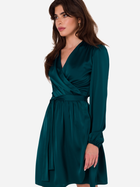 Sukienka kopertowa damska wiązana w pasie Makover K175 L/XL Zielona (5905563720615) - obraz 3