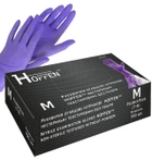 Перчатки нитриловые Hoffen Размер M 50 пар Фиолетовые (CM_66013) - изображение 1