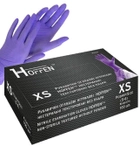 Рукавички нітрилові Hoffen Розмір XS 50 пар Фіолетові (CM_66015) - зображення 1