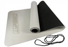 Коврик для йоги и фитнеса EasyFit TPE+TC 6 мм двухслойный серый-черный