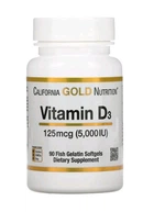 Вітамін D3, 125 мг (5000 МО) California Gold Nutrition, 90 капсул