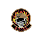 Шеврон на липучці (велкро) Ghost 8х8,5 см Чорний 6030 - изображение 1