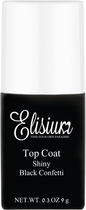 Top Elisium Top Coat Shiny do lakierów hybrydowych Black Confetti 9 g (5902539718201) - obraz 1