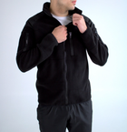 Куртка чоловіча тактична на застібці S чорна - зображення 3