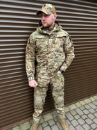Комплект чоловічий демісезонний костюм куртка парка з капюшоном Tactical Series і штани Yevhev G3 Мультикам XXL Kali AI047 водонепроникний повсякденний - зображення 1