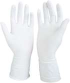 Перчатки смотровые нитриловые текстурированные, нестерильные Medicom SafeTouch Advanced Platinum White неопудренные 3 г 50 пар № S (1174-TG_B) - изображение 2