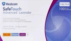 Перчатки смотровые нитриловые нестерильные, текстурированные Medicom SafeTouch Advanced Lavender неопудренные 3.4 г лавандовые 50 пар № XS (1182-TG_A) - изображение 1