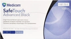 Рукавички оглядові нітрилові текстуровані, нестерильні Medicom SafeTouch Advanced Black неопудрені 3.3 г чорні 50 пар № XS (1187P-A) - зображення 1