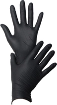 Перчатки смотровые виниловые нестерильные Medicom SafeTouch неопудренные черные 50 пар № M (11132-B) - изображение 2