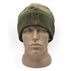 Комплект шапка + баф флисовый Caiman олива - изображение 4