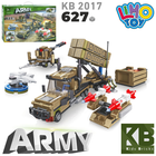 Детский конструктор KB 2017 Военная техника Ракетница KidsBriks 627 деталей