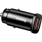 Автомобильное зарядное устройство Baseus Square Metal A+A 30W Dual QC3.0 Quick Car Charger Black (YM1271)