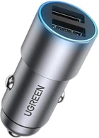 Автомобільний зарядний пристрій Ugreen Car Charger Dual USB-A 24W 4.8A Max Gray (YM1393)