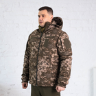 Куртка зимняя Пиксель софтшелл с подкладкой Omni-Heat, мужская утепленная камуфляжная куртка 46 - изображение 11