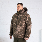 Куртка зимняя Пиксель софтшелл с подкладкой Omni-Heat, мужская утепленная камуфляжная куртка 50 - изображение 3