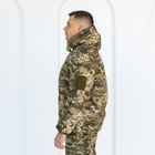 Бушлат камуфляжний зимовий Піксель на флісі та синтепоні, чоловіча зимова куртка на гумці 58 - зображення 3