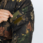 Бушлат зимовий Гірка камуфляж темний Клен, чоловіча зимова куртка на синтепоні та флісі з капюшоном 48 - зображення 8