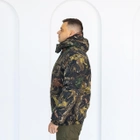 Бушлат камуфляжный зимний темный Клен на флисе и синтепоне, мужская зимняя куртка на резинке 48 - изображение 3