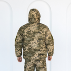Бушлат камуфляжный зимний Пиксель на флисе и синтепоне, мужская зимняя куртка на резинке 52 - изображение 4