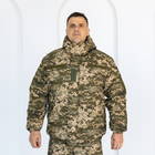 Бушлат камуфляжный зимний Пиксель на флисе и синтепоне, мужская зимняя куртка на резинке 52 - изображение 5