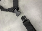 Ремінь одноточковий збройовий Чорний, з QD антабкою, нейлон, GrovTec, ремінь автоматичний, ремінь для зброї - зображення 8