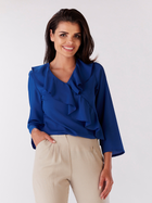 Bluzka damska z falbanką Awama A189 XL Niebieska (5902360518995) - obraz 1
