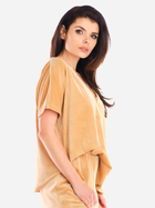 T-shirt damski Awama A416 One Size Beżowy (5902360554801) - obraz 4
