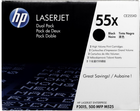 Набір Тонер-картриджів HP 55X CE255XD 2 шт Black (885631277102) - зображення 1