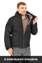 Зимова тактична куртка Eagle з підкладкою Omni-Heat та силіконовим утеплювачем Black S - зображення 7