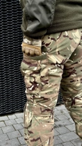 Штаны тактические мультикам зимние с наколенниками, военные штаны утепленные на синтепоне зимние multicam ЗСУ 54 - изображение 4