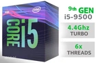 Процессор Intel Core i5-9500 4.4 GHz. 6 ядра/6 потока. Soket 1151. Tray