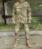 Тактичний комплект зимового військового одягу Han Wild Multicam, убакс з довгим рукавом та налокітниками, штани з наколінниками+ куртка G8 Мультикам р.L - зображення 6