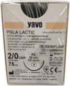 Нитка хірургічна розсмоктувальна стерильна YAVO Poland PGLA LACTIC Поліфіламентна USP 2/0 75 см RS 30 мм 1/2 кола (5901748110813) - зображення 1