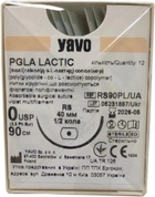Нить хирургическая рассасывающая стерильная YAVO Poland PGLA LACTIC Полифиламентная USP 0 90 см RS 40 мм 1/2круга (5901748154916) - изображение 1