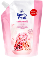 Kremowe mydło do rąk Family Fresh Delikatność z odżywczym wyciągiem z jedwabiu 750 ml (7310610028398) - obraz 1