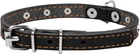Нашийник Collar одинарний з прикрасами (ширина 14 мм, довжина 27-35 см) Чорний (00041Collar)