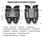 Бинокль ночного видения Binock NV8000 3D Gen2 Night Vision (до 400м в темноте) с креплением на голову - изображение 7