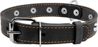 Нашийник Collar одинарний з прикрасами (ширина 25 мм, довжина 38-50 см) Чорний (02231Collar)