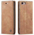 Чехол книжка Caseme с магнитом для iPhone 7 / 8 коричневый бумажник