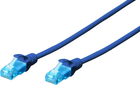 Patchcord Digitus UTP Cat 5e 15 m Blue (4016032198871) - obraz 1