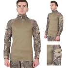 Сорочка чоловіча тактична з довгим рукавом, футболка військова камуфляжна для армії ЗСУ, Хакі XL - зображення 4
