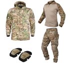 Тактический комплект военной одежды G3 Multicam, убакс+штаны с защитой, куртка M65 Мультикам р.S - изображение 1