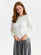 Sweter damski z perełkami Top Secret SSW3637BI 42 Biały (5903411539440) - obraz 4