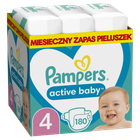 Pieluchy Pampers Active Baby Rozmiar 4 (Maxi) 9-14 kg 180 szt. (8006540032725)