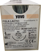 Нитка хірургічна розсмоктувальна стерильна YAVO Poland PGLA LACTIC Поліфіламентна USP 1 90 см RS 48мм 1/2 кола(5901748103891) - зображення 1