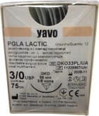 Нить хирургическая рассасывающая стерильная YAVO Poland PGLA LACTIC Полифиламентная USP 3/0 75 см DKO 26мм 3/8 круга(5901748151076) - изображение 1